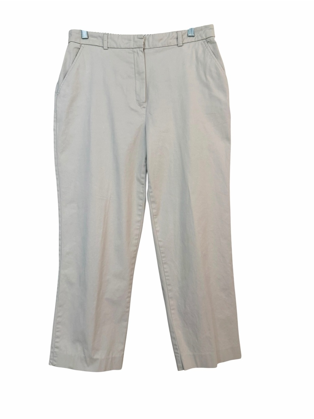 JM Collection Khaki Straight Leg Ankle Pants Size 10 Neutral Basic Casual Travel